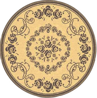 Safavieh Cy1893 Power Loomed 85.4% Polypropylene/10.4% Polyester/4.2% Latex Outdoor Rug CY1893-3001-5R