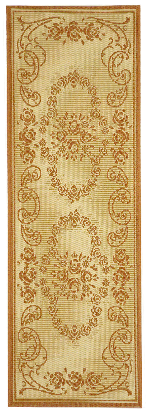 Safavieh Cy1893 Power Loomed 85.4% Polypropylene/10.4% Polyester/4.2% Latex Outdoor Rug CY1893-3201-4