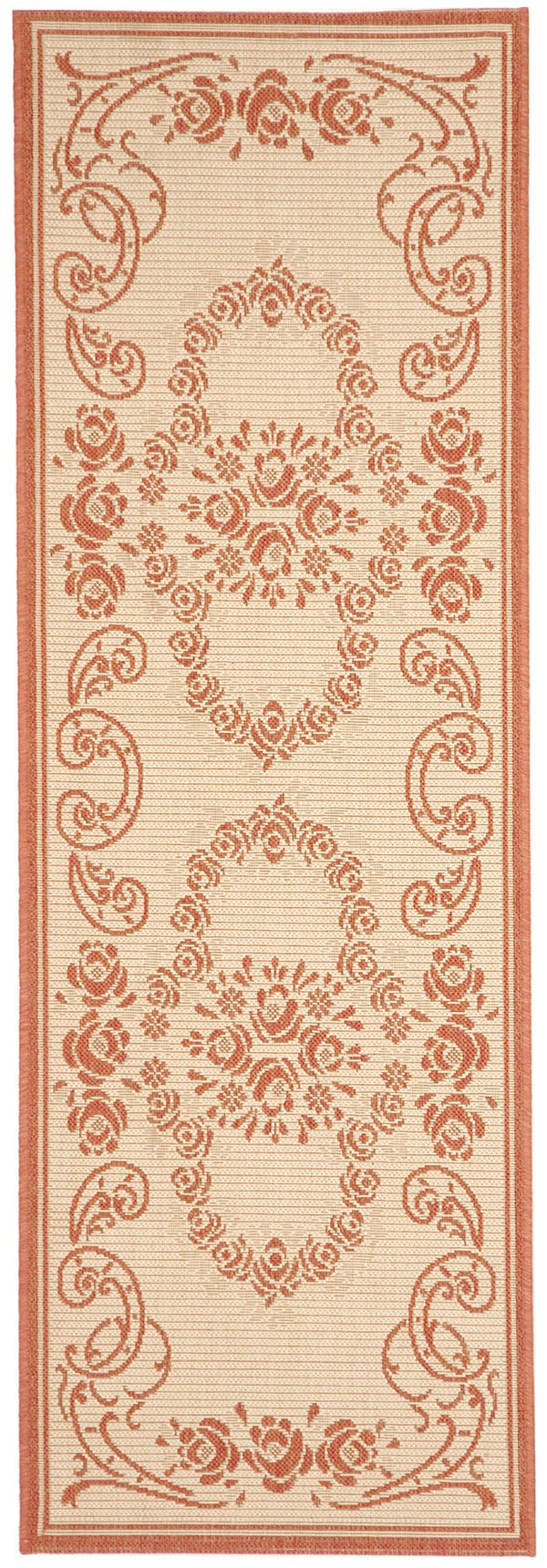Safavieh Cy1893 Power Loomed 85.4% Polypropylene/10.4% Polyester/4.2% Latex Outdoor Rug CY1893-3201-4