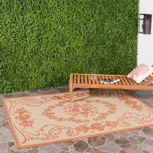 Safavieh Cy1893 Power Loomed 85.4% Polypropylene/10.4% Polyester/4.2% Latex Outdoor Rug CY1893-3201-4