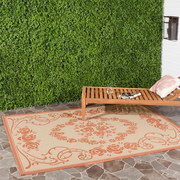 Safavieh Cy1893 Power Loomed 85.4% Polypropylene/10.4% Polyester/4.2% Latex Outdoor Rug CY1893-3201-4