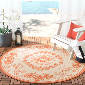 Safavieh Cy1893 Power Loomed 85.4% Polypropylene/10.4% Polyester/4.2% Latex Outdoor Rug CY1893-3201-5R