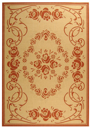 Safavieh Cy1893 Power Loomed 85.4% Polypropylene/10.4% Polyester/4.2% Latex Outdoor Rug CY1893-3201-4