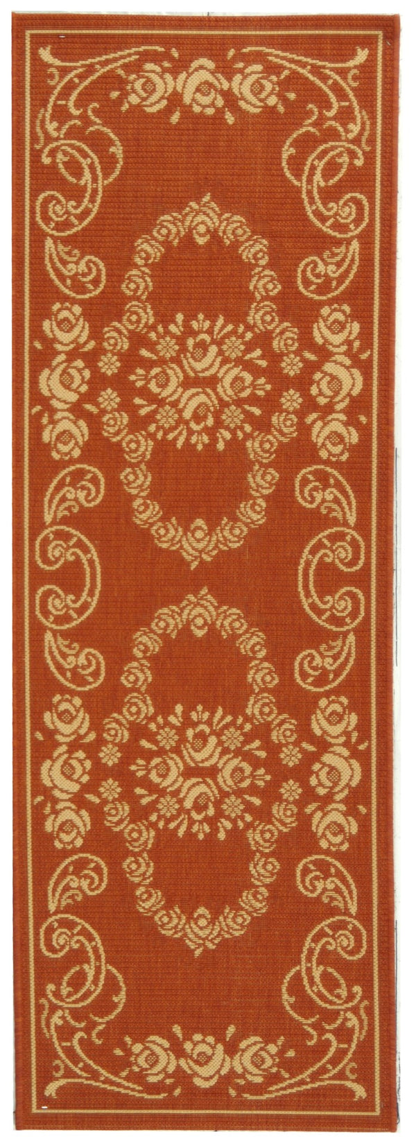 Safavieh Cy1893 Power Loomed 85.4% Polypropylene/10.4% Polyester/4.2% Latex Outdoor Rug CY1893-3202-4