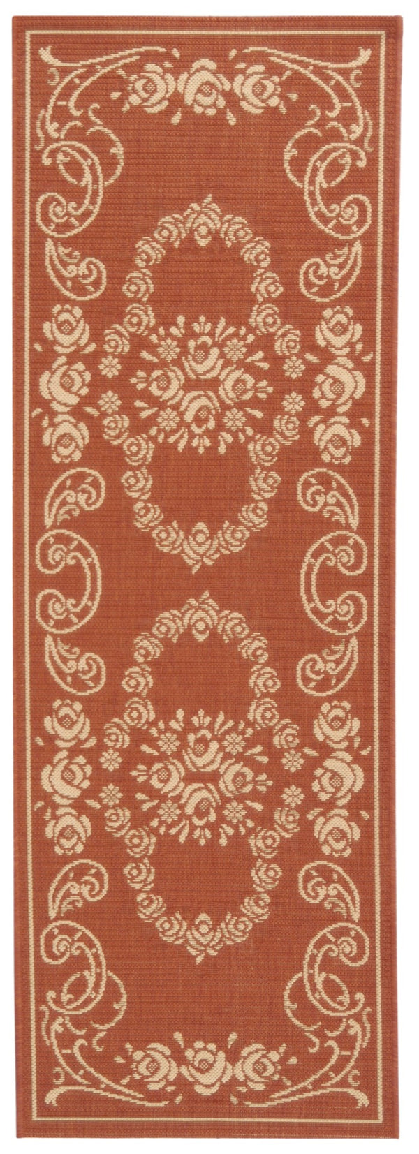Safavieh Cy1893 Power Loomed 85.4% Polypropylene/10.4% Polyester/4.2% Latex Outdoor Rug CY1893-3202-4