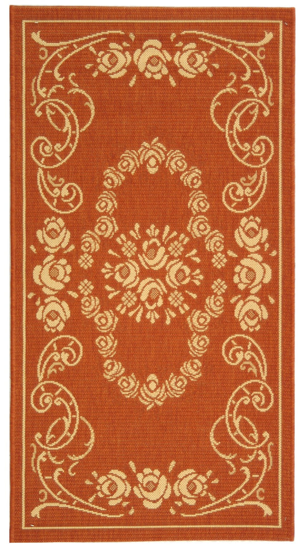 Safavieh Cy1893 Power Loomed 85.4% Polypropylene/10.4% Polyester/4.2% Latex Outdoor Rug CY1893-3202-4