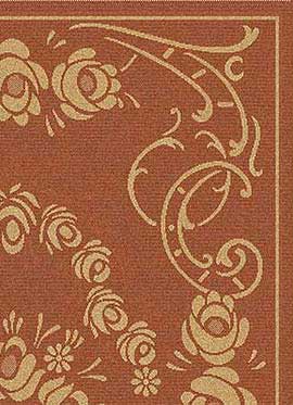 Safavieh Cy1893 Power Loomed 85.4% Polypropylene/10.4% Polyester/4.2% Latex Outdoor Rug CY1893-3202-4