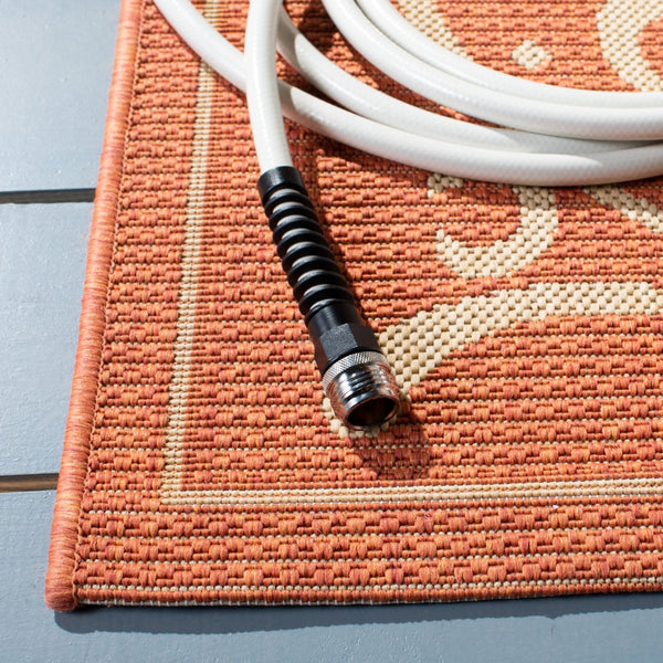 Safavieh Cy1893 Power Loomed 85.4% Polypropylene/10.4% Polyester/4.2% Latex Outdoor Rug CY1893-3202-4