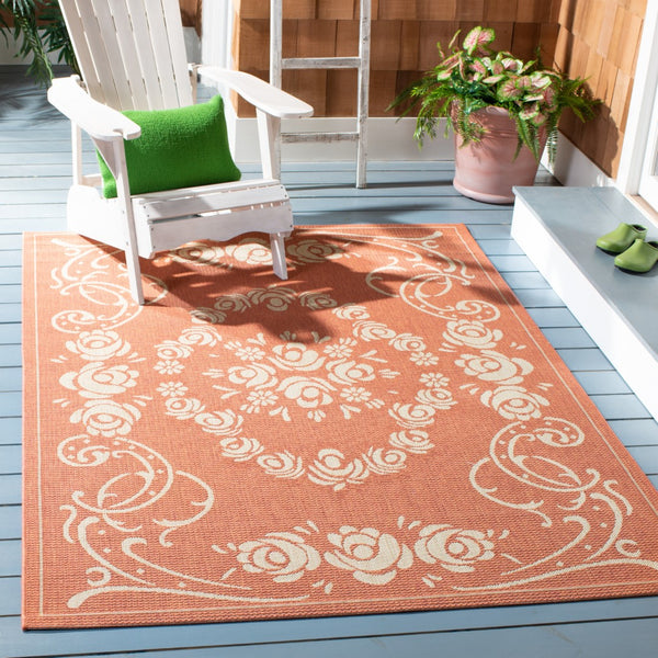 Safavieh Cy1893 Power Loomed 85.4% Polypropylene/10.4% Polyester/4.2% Latex Outdoor Rug CY1893-3202-4