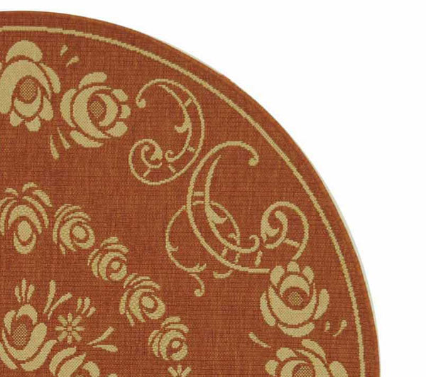 Safavieh Cy1893 Power Loomed 85.4% Polypropylene/10.4% Polyester/4.2% Latex Outdoor Rug CY1893-3202-5R