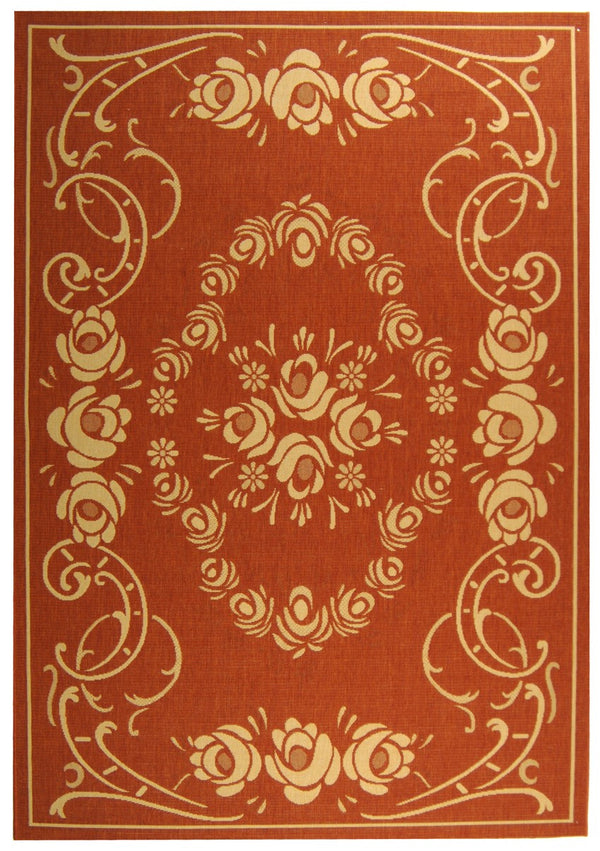 Safavieh Cy1893 Power Loomed 85.4% Polypropylene/10.4% Polyester/4.2% Latex Outdoor Rug CY1893-3202-4