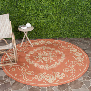 Safavieh Cy1893 Power Loomed 85.4% Polypropylene/10.4% Polyester/4.2% Latex Outdoor Rug CY1893-3202-4