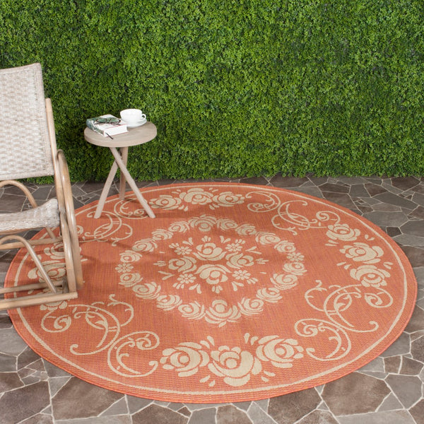Safavieh Cy1893 Power Loomed 85.4% Polypropylene/10.4% Polyester/4.2% Latex Outdoor Rug CY1893-3202-4