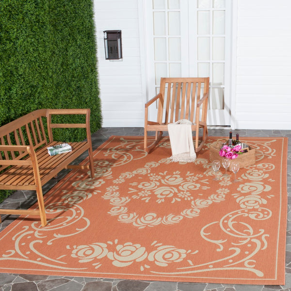 Safavieh Cy1893 Power Loomed 85.4% Polypropylene/10.4% Polyester/4.2% Latex Outdoor Rug CY1893-3202-4
