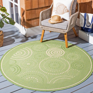 Safavieh Cy1906 Power Loomed 85.4% Polypropylene/10.4% Polyester/4.2% Latex Outdoor Rug CY1906-1E06-5R