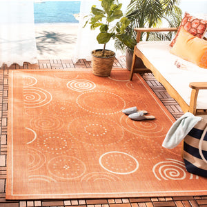 Safavieh Cy1906 Power Loomed 85.4% Polypropylene/10.4% Polyester/4.2% Latex Outdoor Rug CY1906-3202-4