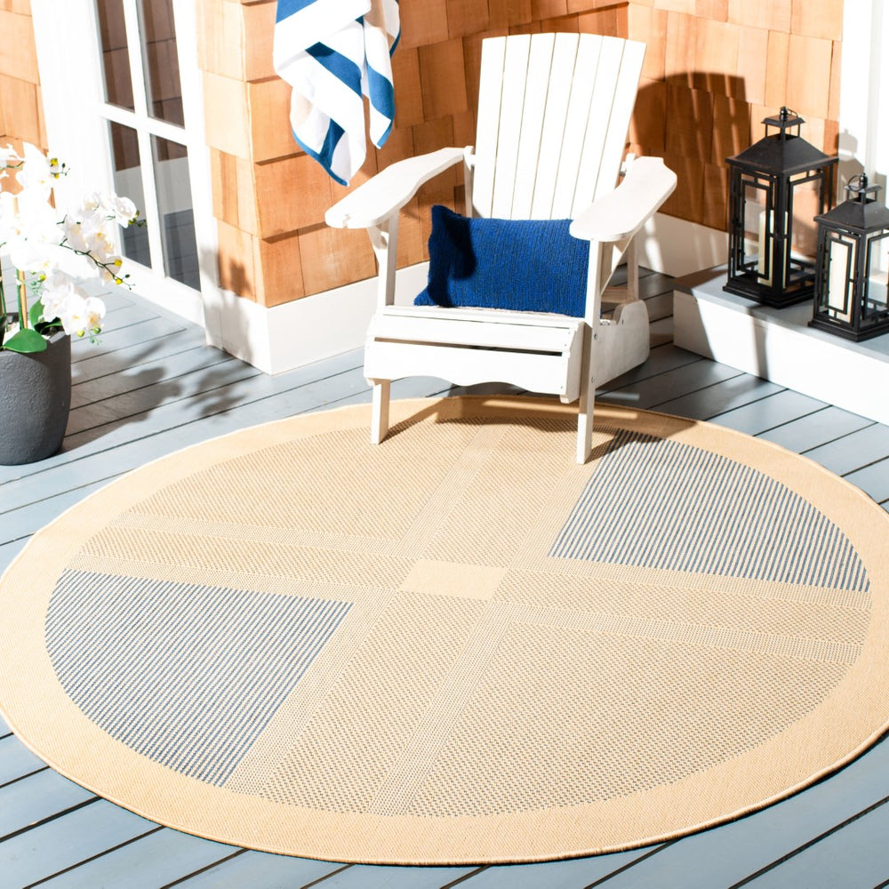 Safavieh Cy1928 Power Loomed 85.4% Polypropylene/10.4% Polyester/4.2% Latex Outdoor Rug CY1928-3101-5R