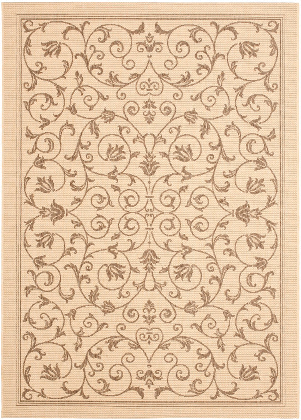 Safavieh Cy2098 Power Loomed 85.4% Polypropylene/10.4% Polyester/4.2% Latex Outdoor Rug CY2098-3001-5R