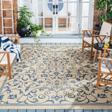 Safavieh Cy2098 Power Loomed 85.4% Polypropylene/10.4% Polyester/4.2% Latex Outdoor Rug CY2098-3101-5R