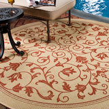 Safavieh Cy2098 Power Loomed 85.4% Polypropylene/10.4% Polyester/4.2% Latex Outdoor Rug CY2098-3201-4