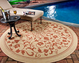 Safavieh Cy2098 Power Loomed 85.4% Polypropylene/10.4% Polyester/4.2% Latex Outdoor Rug CY2098-3201-4