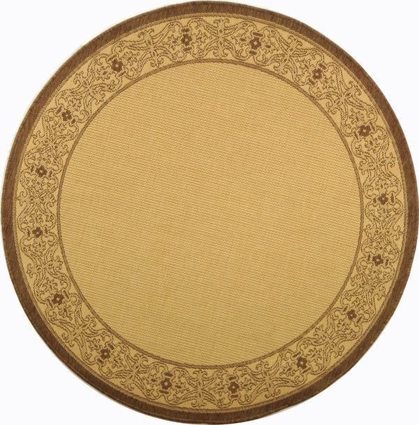 Safavieh Cy2099 Power Loomed 85.4% Polypropylene/10.4% Polyester/4.2% Latex Outdoor Rug CY2099-3001-5R