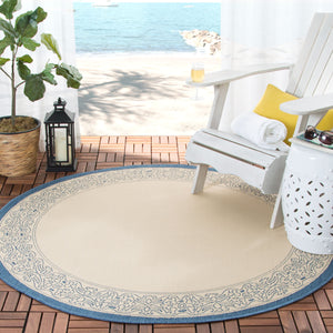 Safavieh Cy2099 Power Loomed 85.4% Polypropylene/10.4% Polyester/4.2% Latex Outdoor Rug CY2099-3101-5R