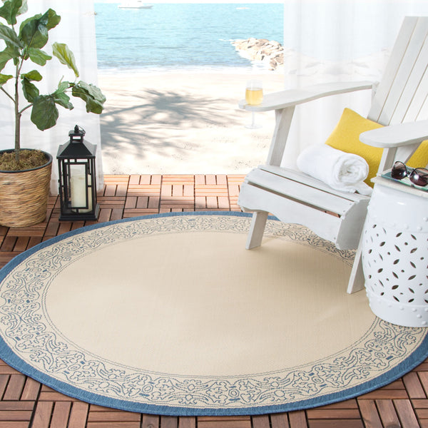 Safavieh Cy2099 Power Loomed 85.4% Polypropylene/10.4% Polyester/4.2% Latex Outdoor Rug CY2099-3101-5R