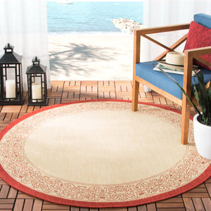 Safavieh Cy2099 Power Loomed 85.4% Polypropylene/10.4% Polyester/4.2% Latex Outdoor Rug CY2099-3701-5R
