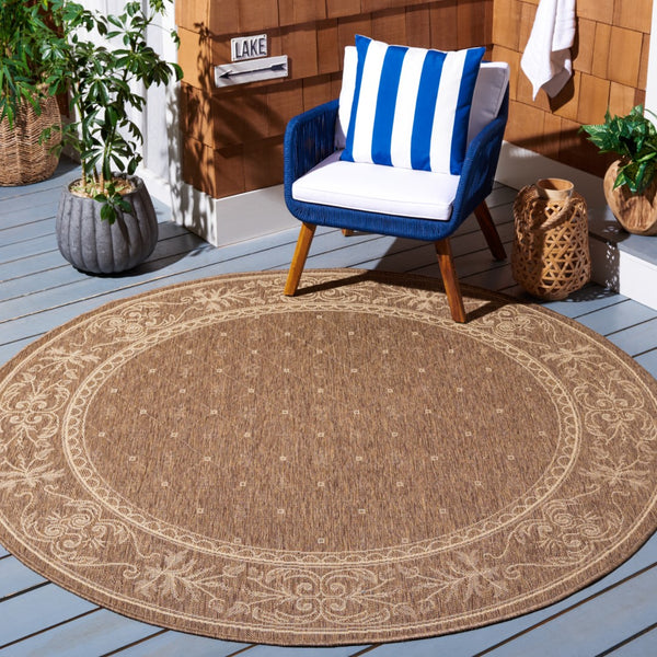 Safavieh Cy2326 Power Loomed 85.4% Polypropylene/10.4% Polyester/4.2% Latex Outdoor Rug CY2326-3009-4