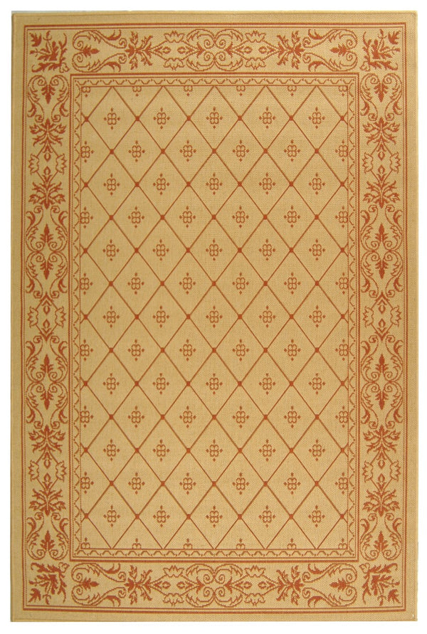 Safavieh Cy2326 Power Loomed 85.4% Polypropylene/10.4% Polyester/4.2% Latex Outdoor Rug CY2326-3201-4