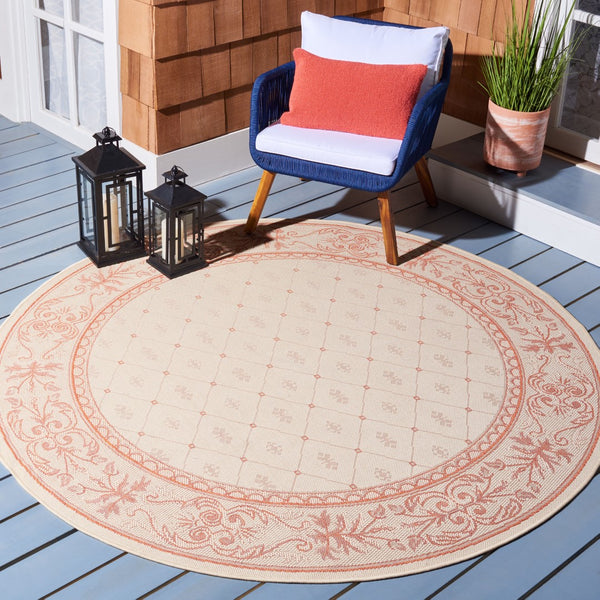 Safavieh Cy2326 Power Loomed 85.4% Polypropylene/10.4% Polyester/4.2% Latex Outdoor Rug CY2326-3201-4