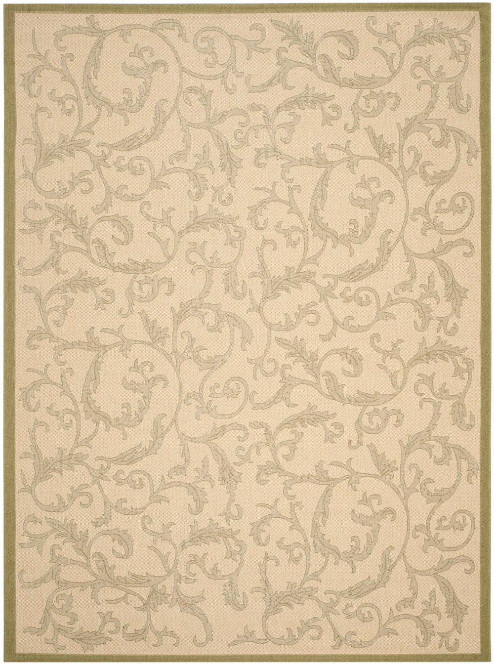 Safavieh Cy2653 Power Loomed 85.4% Polypropylene/10.4% Polyester/4.2% Latex Outdoor Rug CY2653-1E01-5R