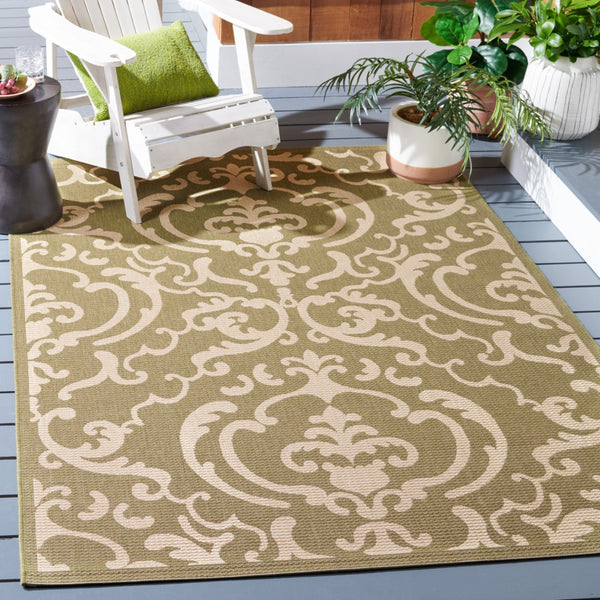 Safavieh Cy2663 Power Loomed 85.4% Polypropylene/10.4% Polyester/4.2% Latex Outdoor Rug CY2663-1E06-4