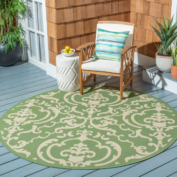 Safavieh Cy2663 Power Loomed 85.4% Polypropylene/10.4% Polyester/4.2% Latex Outdoor Rug CY2663-1E06-4