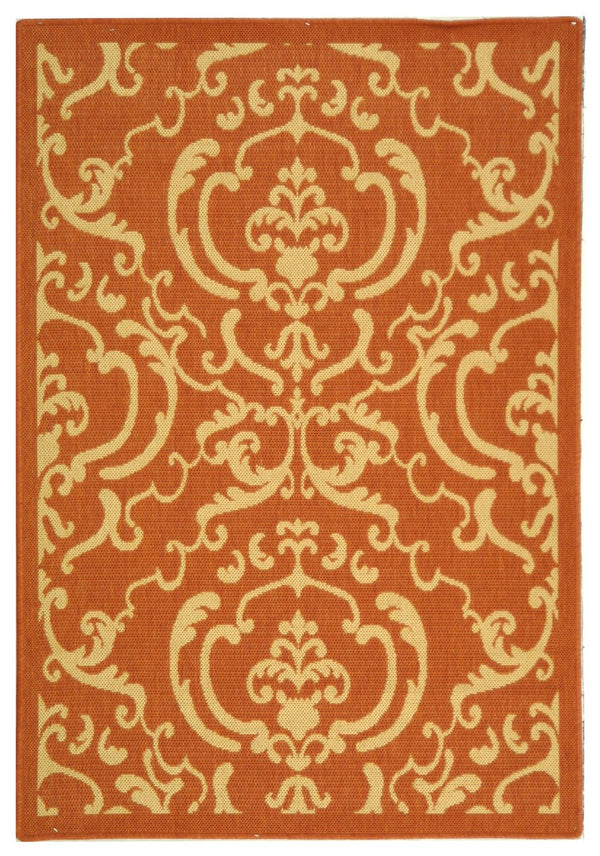 Safavieh Cy2663 Power Loomed 85.4% Polypropylene/10.4% Polyester/4.2% Latex Outdoor Rug CY2663-3202-4