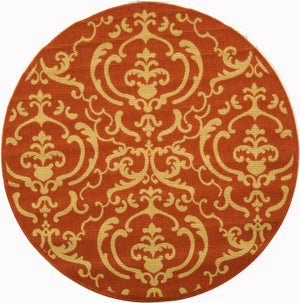 Safavieh Cy2663 Power Loomed 85.4% Polypropylene/10.4% Polyester/4.2% Latex Outdoor Rug CY2663-3202-5R