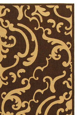 Safavieh Cy2663 Power Loomed 85.4% Polypropylene/10.4% Polyester/4.2% Latex Outdoor Rug CY2663-3409-4