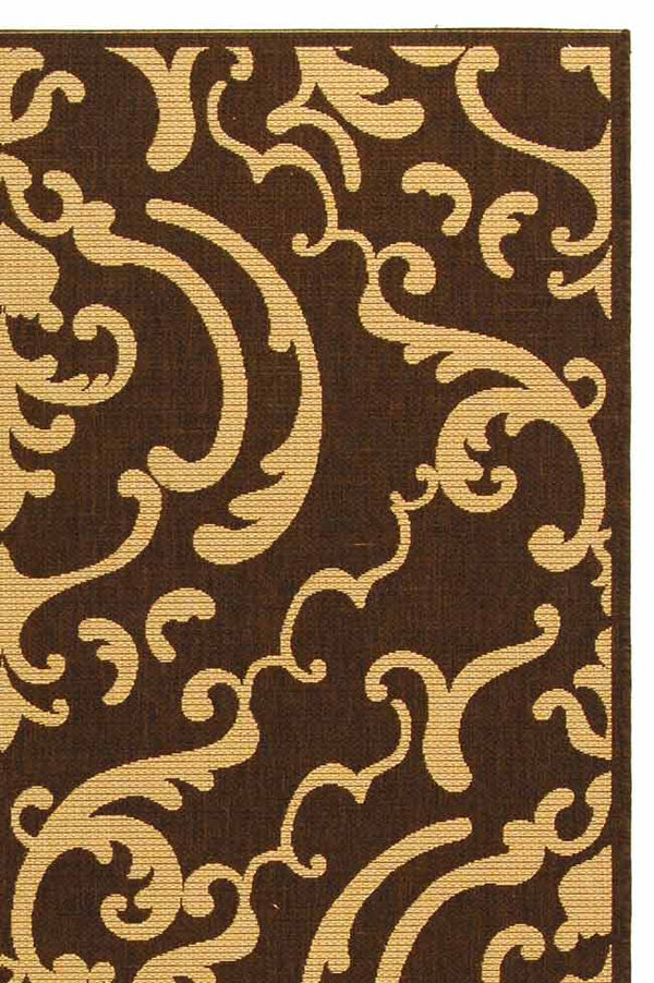 Safavieh Cy2663 Power Loomed 85.4% Polypropylene/10.4% Polyester/4.2% Latex Outdoor Rug CY2663-3409-4