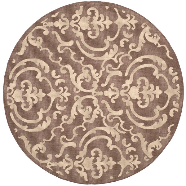Safavieh Cy2663 Power Loomed 85.4% Polypropylene/10.4% Polyester/4.2% Latex Outdoor Rug CY2663-3409-4
