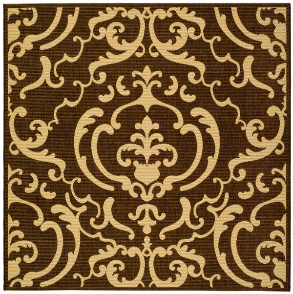 Safavieh Cy2663 Power Loomed 85.4% Polypropylene/10.4% Polyester/4.2% Latex Outdoor Rug CY2663-3409-4