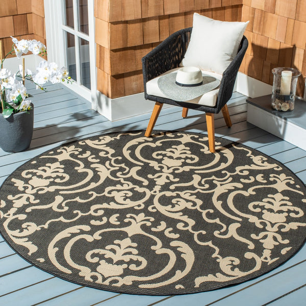 Safavieh Cy2663 Power Loomed 85.4% Polypropylene/10.4% Polyester/4.2% Latex Outdoor Rug CY2663-3908-4