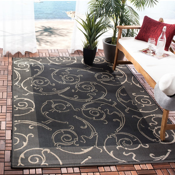 Safavieh Cy2665 Power Loomed 85.4% Polypropylene/10.4% Polyester/4.2% Latex Outdoor Rug CY2665-3908-4