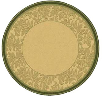 Safavieh Cy2666 Power Loomed 85.4% Polypropylene/10.4% Polyester/4.2% Latex Outdoor Rug CY2666-1E01-5R