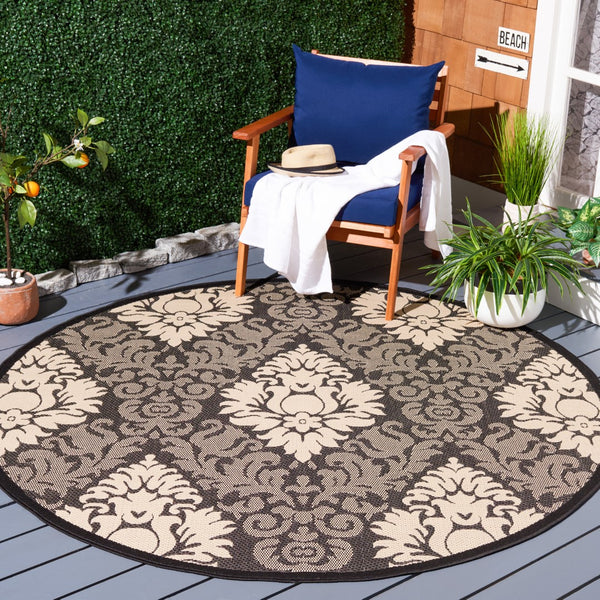 Safavieh Cy2714 Power Loomed 85.4% Polypropylene/10.4% Polyester/4.2% Latex Outdoor Rug CY2714-3908-5R