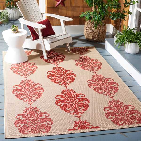 Safavieh Cy2720 Power Loomed 85.4% Polypropylene/10.4% Polyester/4.2% Latex Outdoor Rug CY2720-3701-3