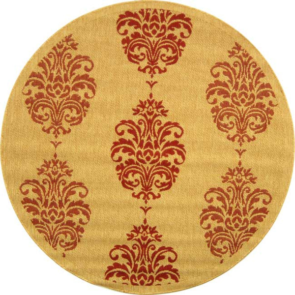 Safavieh Cy2720 Power Loomed 85.4% Polypropylene/10.4% Polyester/4.2% Latex Outdoor Rug CY2720-3701-5R