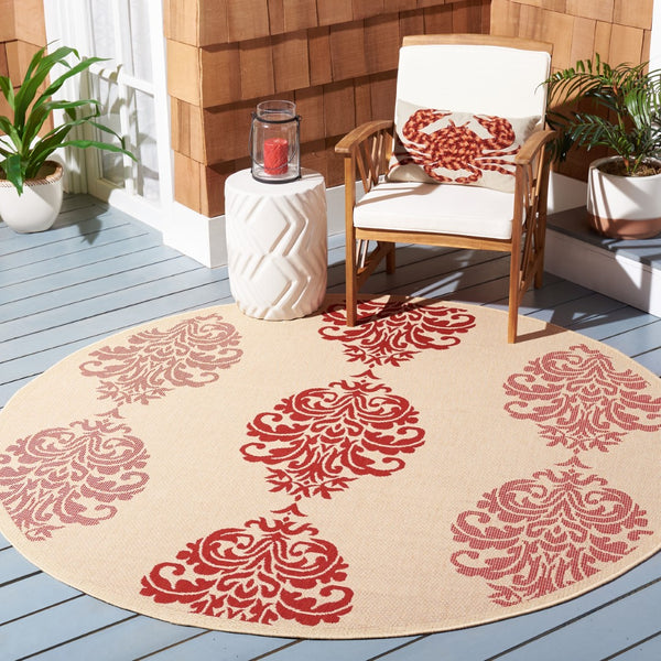 Safavieh Cy2720 Power Loomed 85.4% Polypropylene/10.4% Polyester/4.2% Latex Outdoor Rug CY2720-3701-3