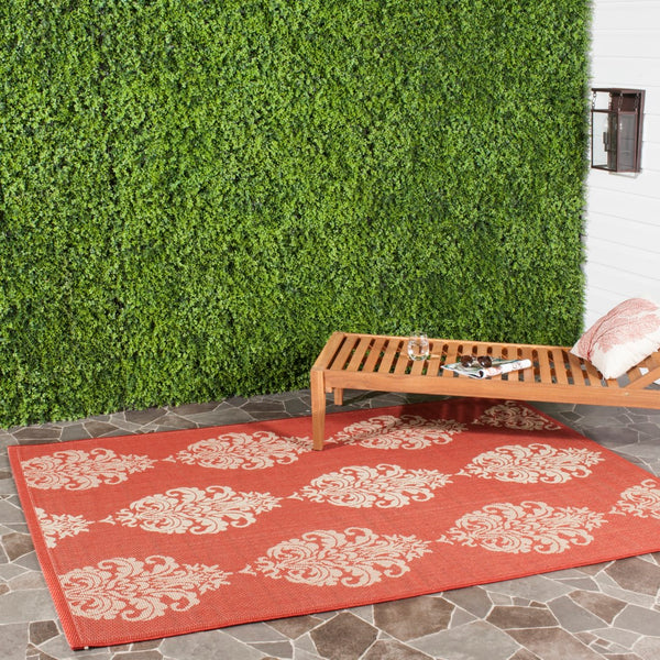 Safavieh Cy2720 Power Loomed 85.4% Polypropylene/10.4% Polyester/4.2% Latex Outdoor Rug CY2720-3707-3