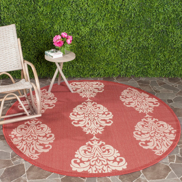 Safavieh Cy2720 Power Loomed 85.4% Polypropylene/10.4% Polyester/4.2% Latex Outdoor Rug CY2720-3707-3